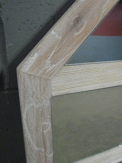Large Cerused Oak Octagonal Mirror
