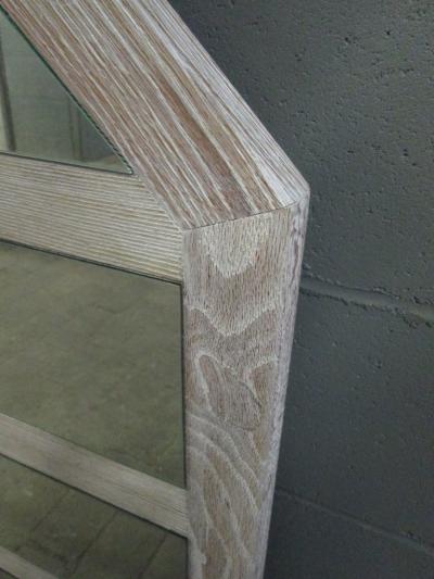 Large Cerused Oak Octagonal Mirror