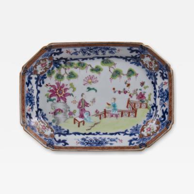 Large Chinese Export Platter from the Van Cortlandt Service c 1770