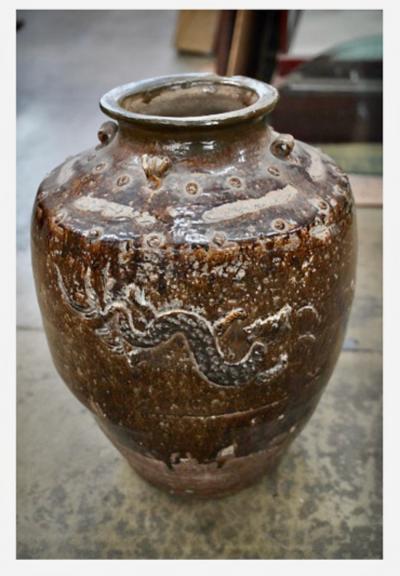 Large Chinese Ming Martaban Storage Jar