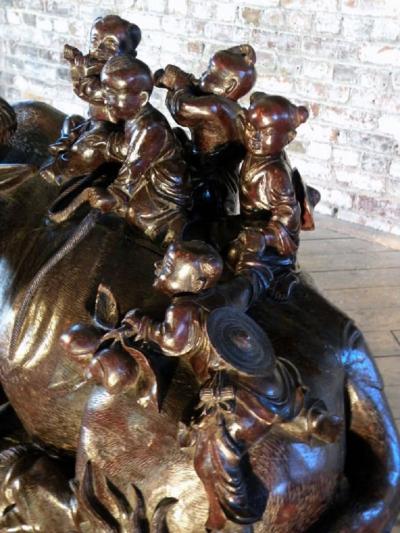 Large Chinese Sculpture of a Buffalo