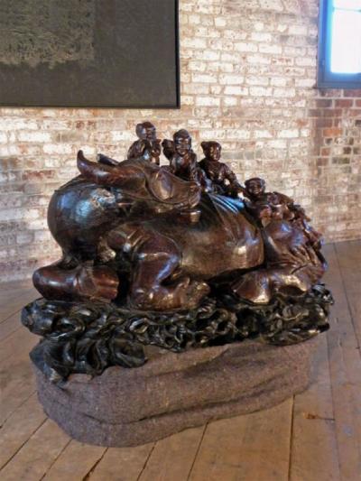 Large Chinese Sculpture of a Buffalo