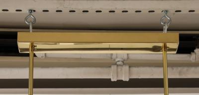 Large Clear Murano Glass Rods with Brass Frame Tiered Oval Chandelier Italy