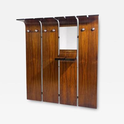 Large Coat Hanger with Mirror and Console Italy 1960s