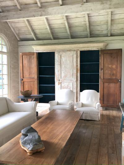 Large Coffee Table Made With 18th Century Wooden Slab