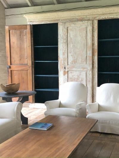 Large Coffee Table Made With 18th Century Wooden Slab