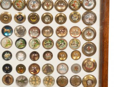 Large Collection of 571 Antique American and English Bridle Rosettes