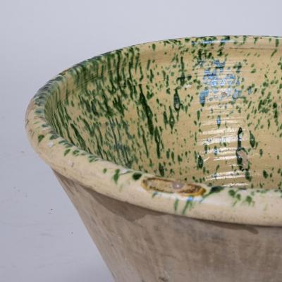 Large Colorful Glazed Earthenware Passata Bowl