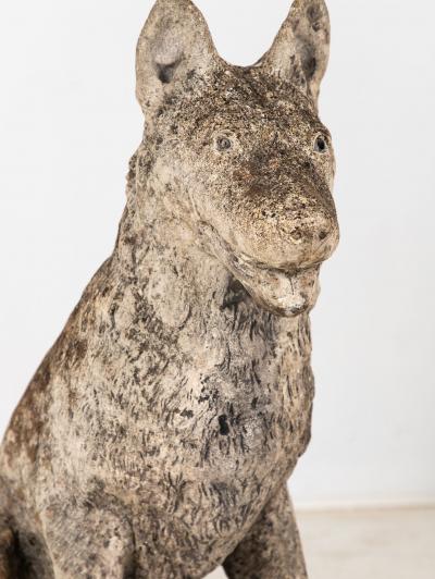 Large Concrete Shepherd Dog Garden Ornament English mid 20th Century