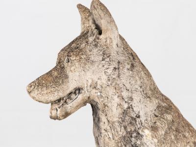 Large Concrete Shepherd Dog Garden Ornament English mid 20th Century