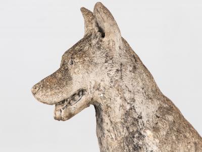 Large Concrete Shepherd Dog Garden Ornament English mid 20th Century