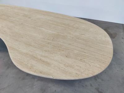 Large Contemporary Italian Travertine Dining Table