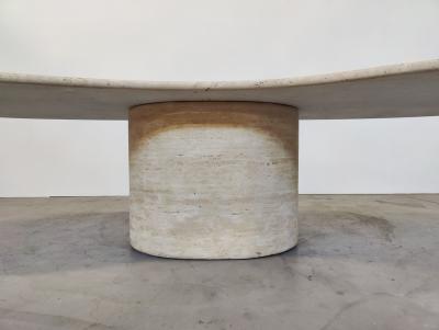 Large Contemporary Italian Travertine Dining Table