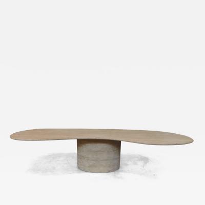 Large Contemporary Italian Travertine Dining Table