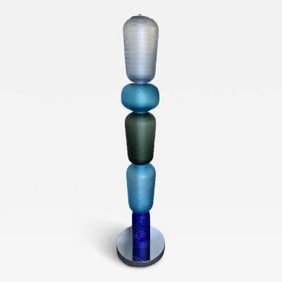 Large Contemporary Totem Murano Glass Floor Lamp by Studio AD Italy