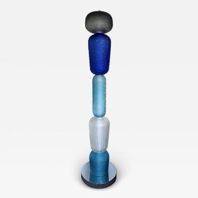 Large Contemporary Totem Murano Glass Floor Lamp by Studio AD Italy