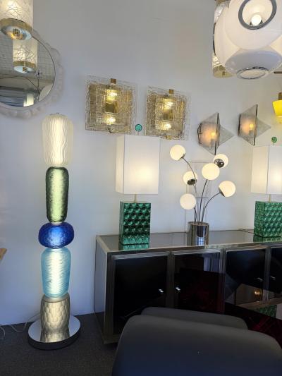 Large Contemporary Totem Murano Glass Floor Lamp by Studio AD Italy