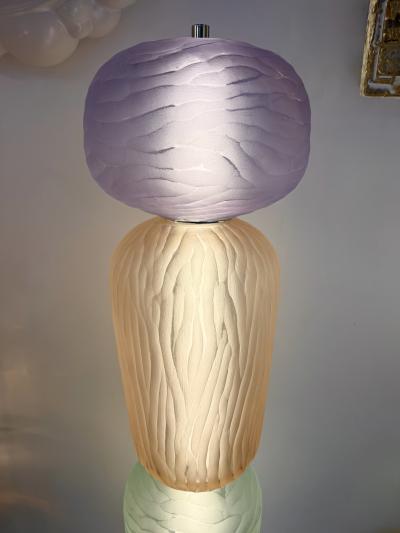 Large Contemporary Totem Murano Glass Floor Lamp by Studio AD Italy