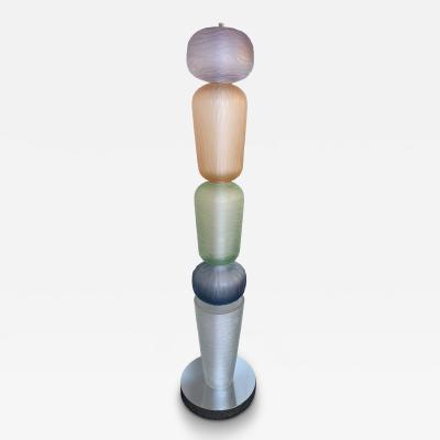 Large Contemporary Totem Murano Glass Floor Lamp by Studio AD Italy