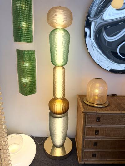 Large Contemporary Totem Murano Glass Floor Lamp by Studio AD Italy