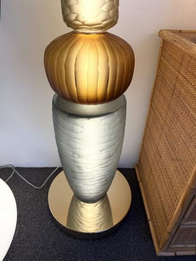 Large Contemporary Totem Murano Glass Floor Lamp by Studio AD Italy