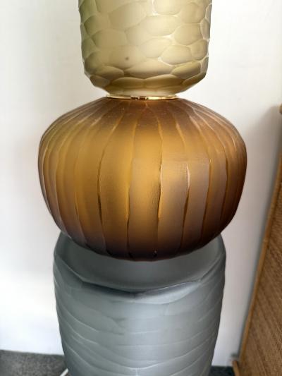 Large Contemporary Totem Murano Glass Floor Lamp by Studio AD Italy