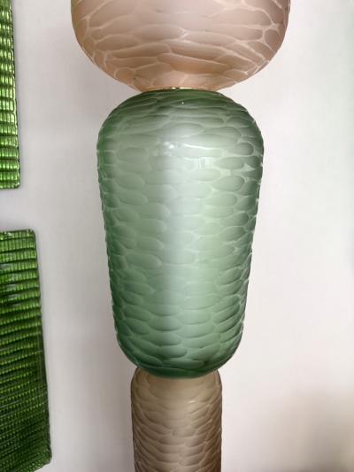 Large Contemporary Totem Murano Glass Floor Lamp by Studio AD Italy