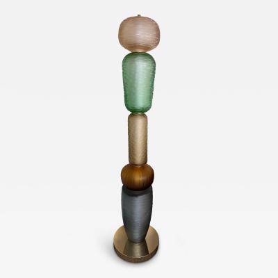 Large Contemporary Totem Murano Glass Floor Lamp by Studio AD Italy