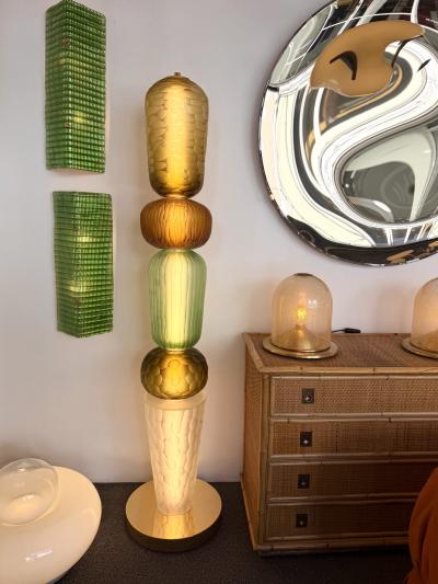Large Contemporary Totem Murano Glass Floor Lamp by Studio AD Italy