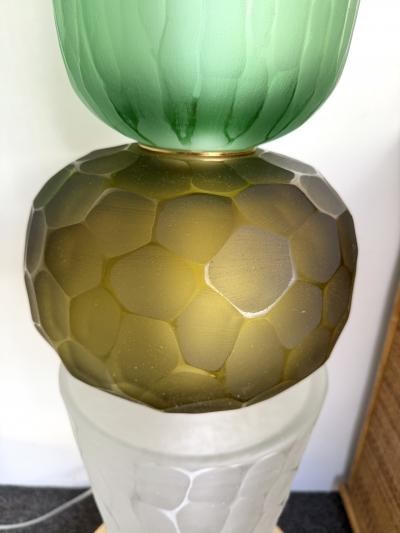 Large Contemporary Totem Murano Glass Floor Lamp by Studio AD Italy