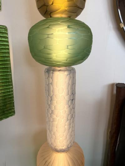 Large Contemporary Totem Murano Glass Floor Lamp by Studio AD Italy