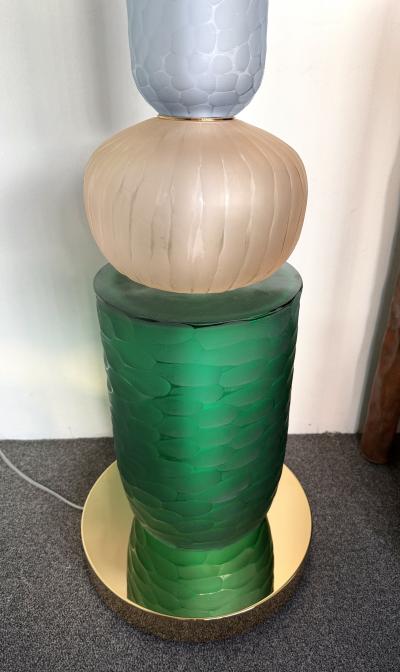 Large Contemporary Totem Murano Glass Floor Lamp by Studio AD Italy