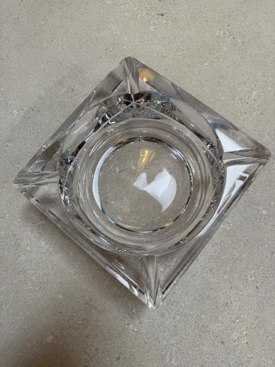 Large Crystal Ashtray Italy 1970s