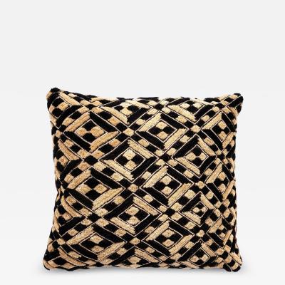 Large Custom Cushion from Vintage African Kuba Cloth