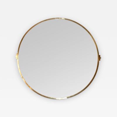 Large Custom Round Brass Mirror