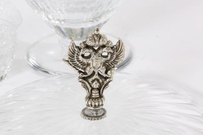 Large Cut Crystal Covered Punch Bowl Service 8 People