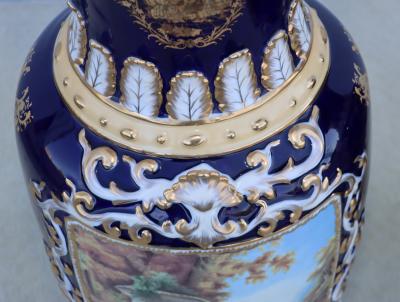 Large Decorative Floor Vases After Richard Klemm Dresden Made By Limoges