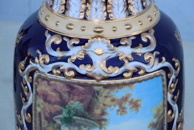 Large Decorative Floor Vases After Richard Klemm Dresden Made By Limoges