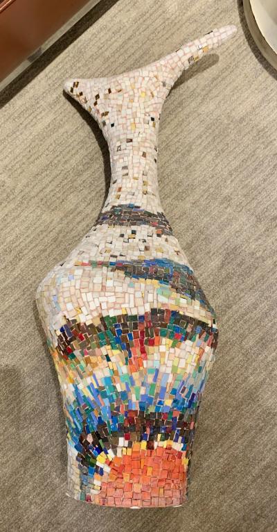 Large Decorative Modernist Floor Vase