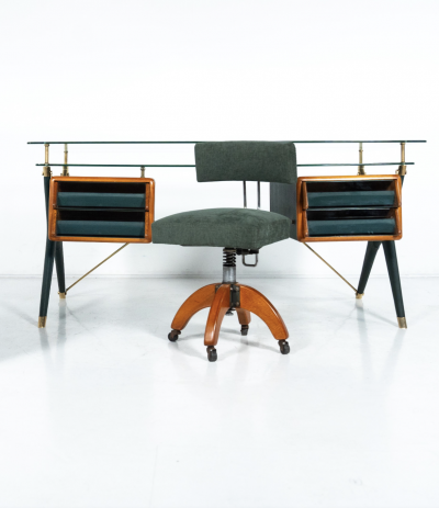 Large Desk By Silvio Berrone from the Bialetti building Omegna Italy 1955