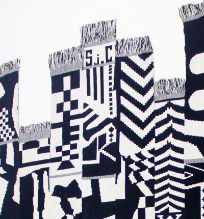 Large Dramatic Danish Modern Hand Woven Wall Hanging or Rug