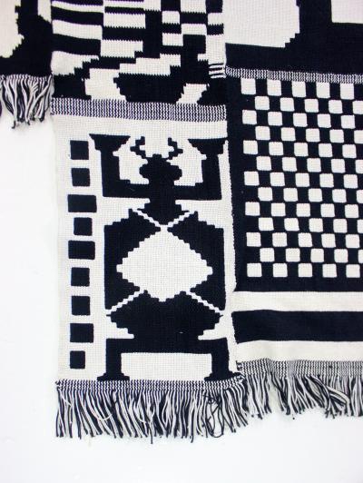 Large Dramatic Danish Modern Hand Woven Wall Hanging or Rug