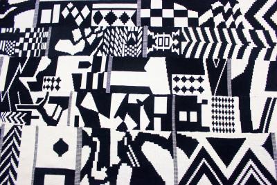 Large Dramatic Danish Modern Hand Woven Wall Hanging or Rug