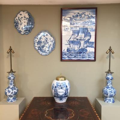 Large Dutch Delft Jar inscribed Hollandia