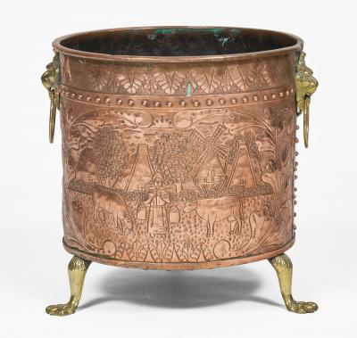 Large Dutch Round Copper Bucket