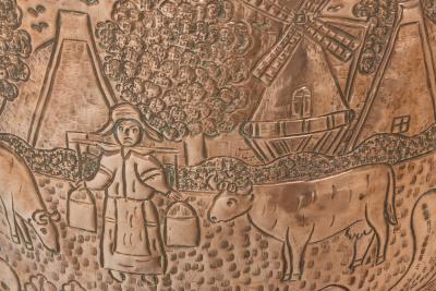 Large Dutch Round Copper Bucket