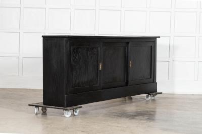 Large Ebonised 19thC French Fruitwood Dresser Base