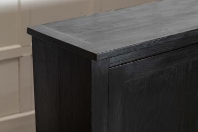 Large Ebonised 19thC French Fruitwood Dresser Base