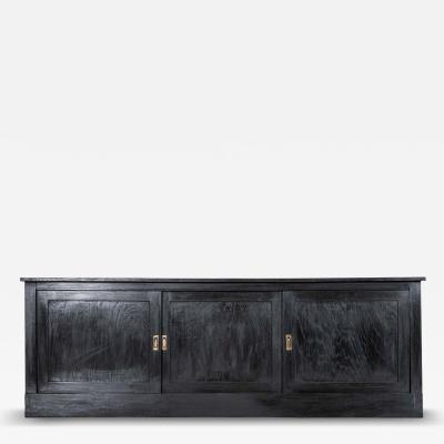Large Ebonised 19thC French Fruitwood Dresser Base