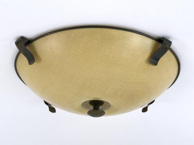 Large Elegant Mid Century Modern Flush Mount or Ceiling Fixture Germany 1950s